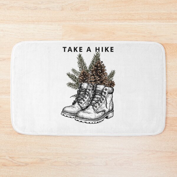 Item preview, Classic Hiking Boots with Pine Trees Line Art designed and sold by TrendyGalaxy.
