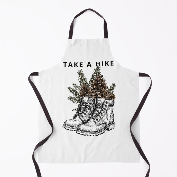 Item preview, Classic Hiking Boots with Pine Trees Line Art designed and sold by TrendyGalaxy.