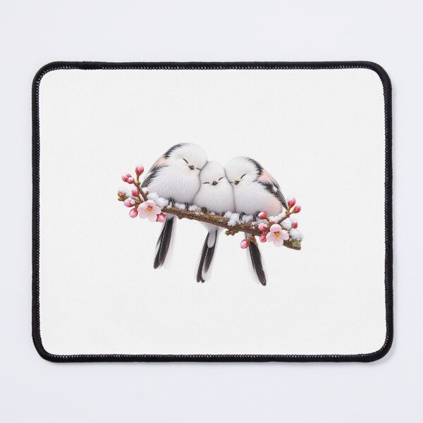 Item preview, Three Shimaenaga Sleeping Together on a Cherry Blossom Branch designed and sold by Daihuku2525.