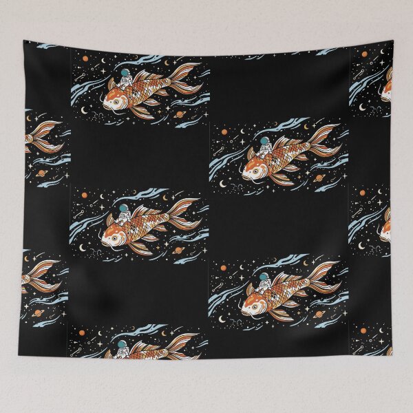 Aperçu de l'œuvre Astronaut Riding Giant Space Koi Fish créée et vendue par PutroGraph.