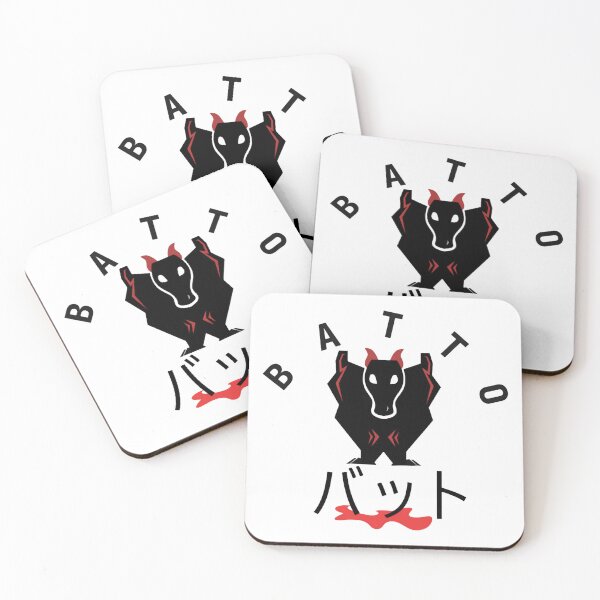Item preview, Batto Cute Vampire Bat Katakana Japanese Logo Design designed and sold by Fuvere.