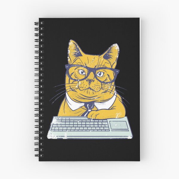Item preview, Funny Business Cat Working Computer Retro Office Humor designed and sold by Hilal-Studio.