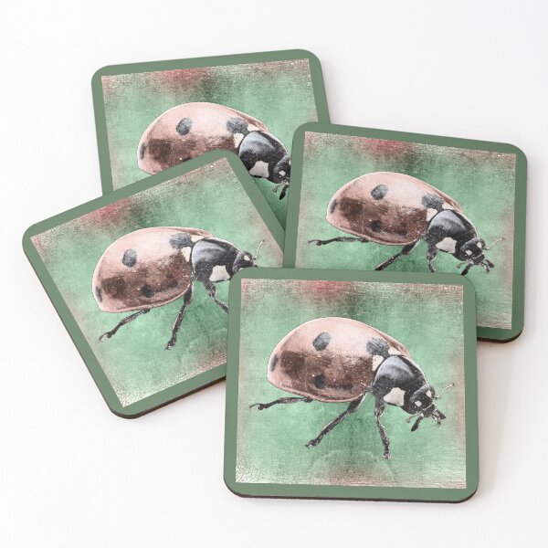 Item preview, Red Seven Spot Ladybug Beetle Macro Insect Specimen designed and sold by Ghoul Enterprises.
