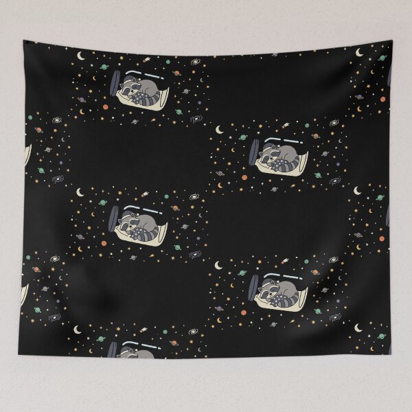 Item preview, Sleepy Raccoon in Space Jar designed and sold by PutroGraph.