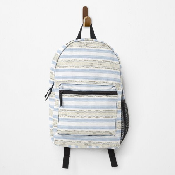Item preview, Coastal Ticking Stripe Pattern in Powder Blue & Tan designed and sold by FawnFeatherCo.