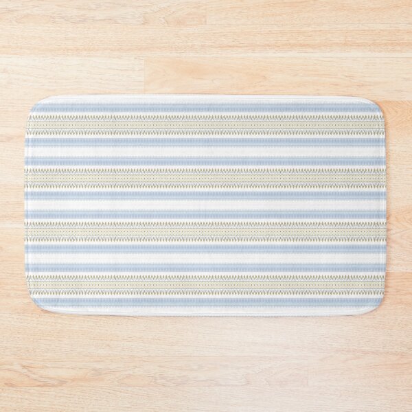Item preview, Coastal Ticking Stripe Pattern in Powder Blue & Tan designed and sold by FawnFeatherCo.