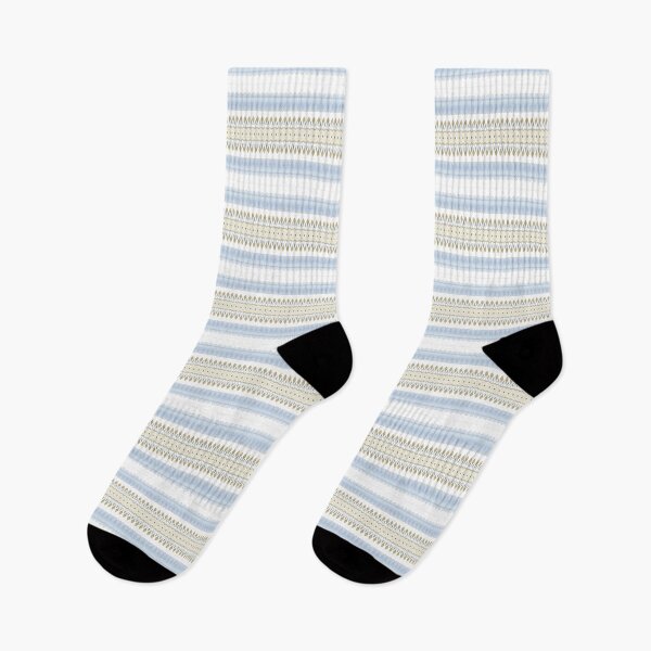 Item preview, Coastal Ticking Stripe Pattern in Powder Blue & Tan designed and sold by FawnFeatherCo.