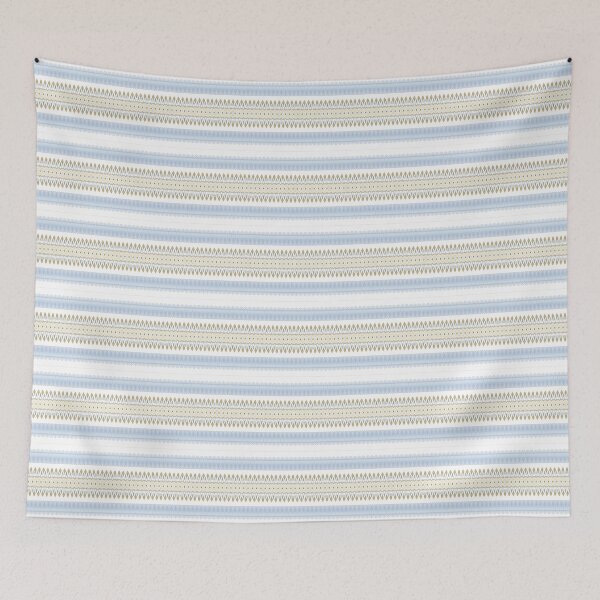 Item preview, Coastal Ticking Stripe Pattern in Powder Blue & Tan designed and sold by FawnFeatherCo.