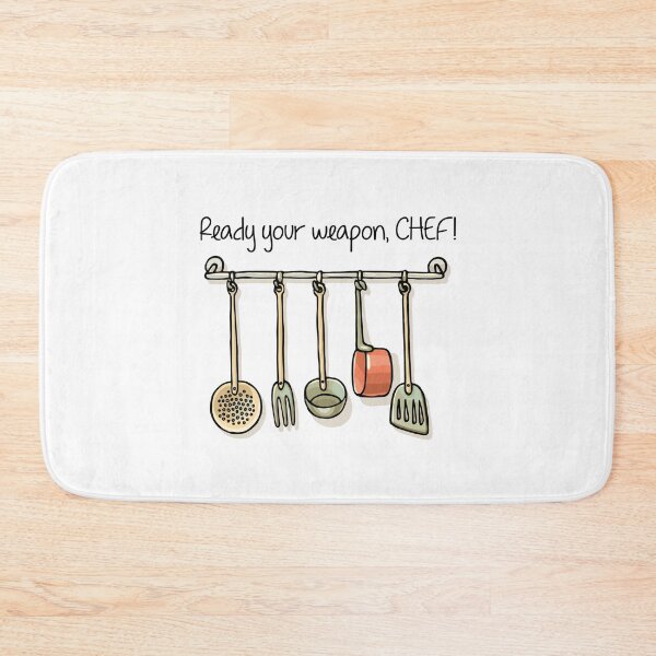 Item preview, Ready Your Weapon, Chef! (on White) designed and sold by PawsitiveMum3.