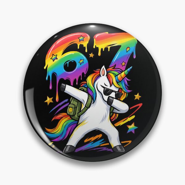 Item preview, Awesome 67th Birthday Dabbing Unicorn Rainbow Melting Number designed and sold by Vermanartist.