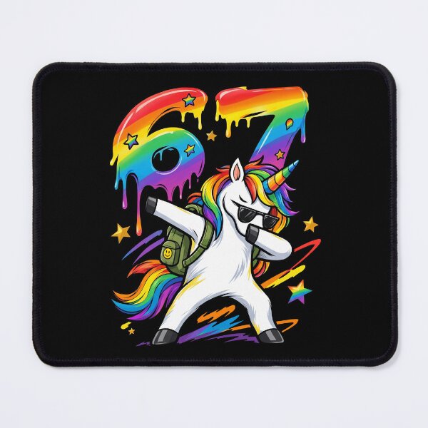 Item preview, Awesome 67th Birthday Dabbing Unicorn Rainbow Melting Number designed and sold by Vermanartist.