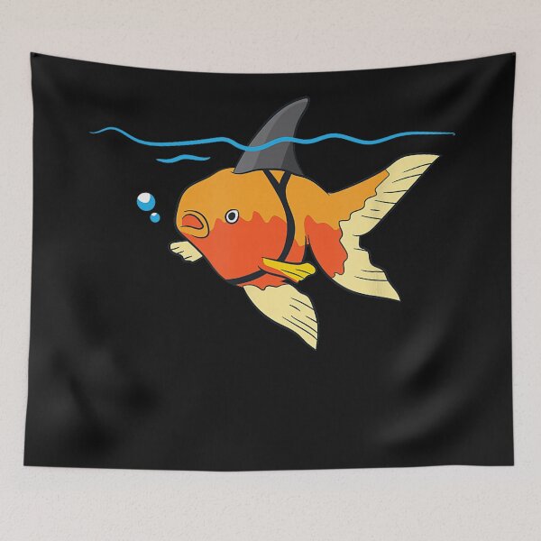 Item preview, Goldfish Wearing Shark Fin Pet Owner Humor designed and sold by BrockmeyeSB.