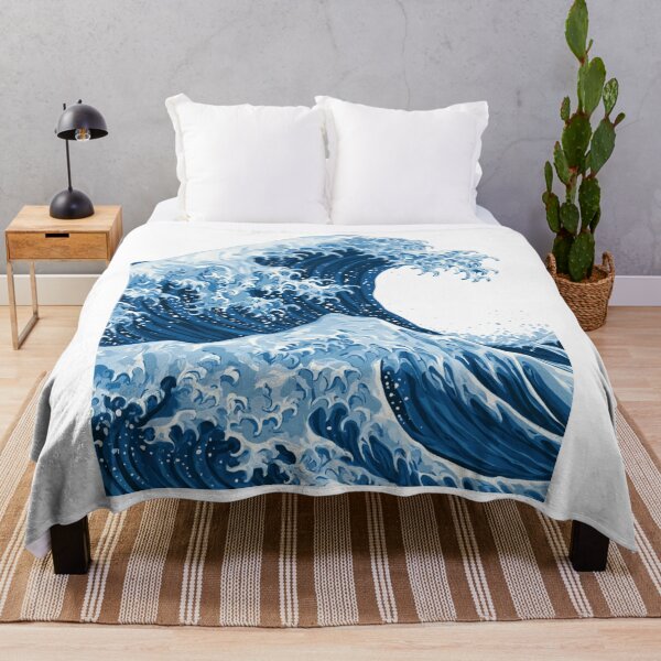 Item preview, Japanese Woodcut Style Giant Ocean Wave Illustration designed and sold by TrendyGalaxy.