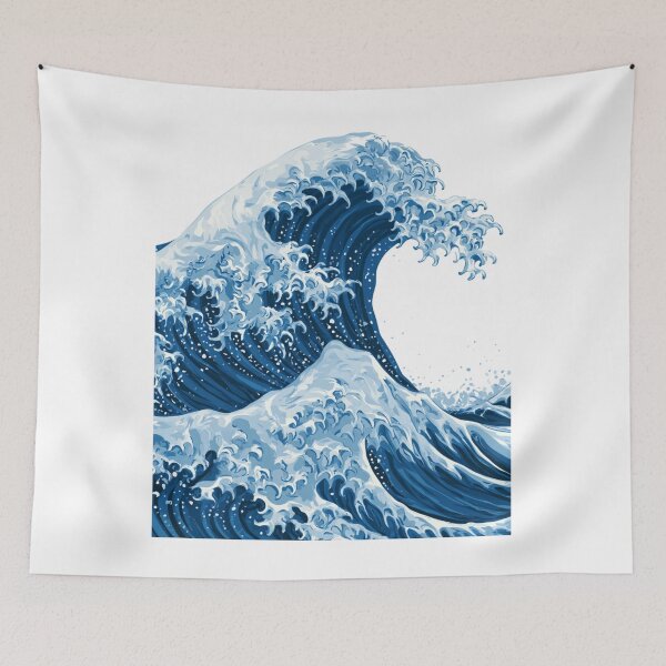 Item preview, Japanese Woodcut Style Giant Ocean Wave Illustration designed and sold by TrendyGalaxy.