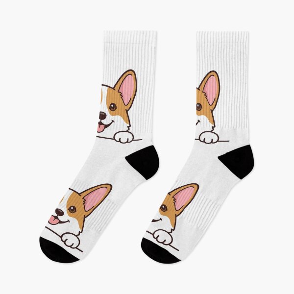 Item preview, Cute Peeking Corgi Vector - Minimalist Dog Graphic Art designed and sold by CorgiDesign.