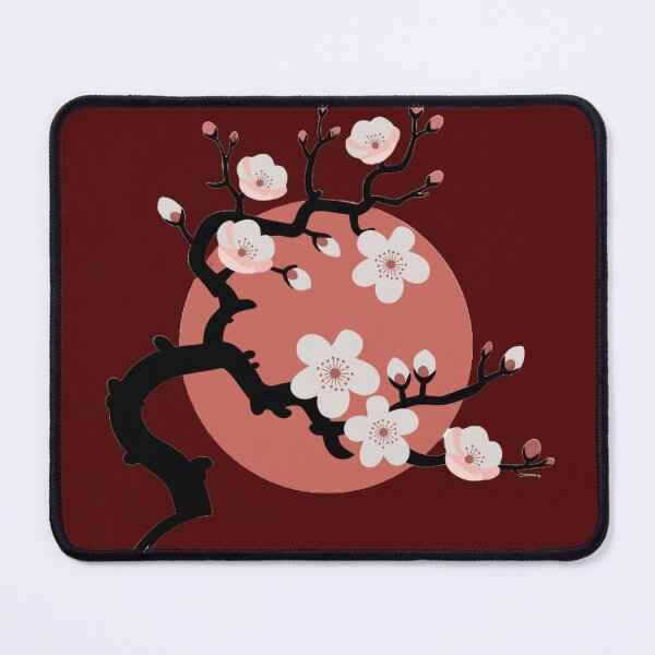 Item preview, Minimalist Sakura and Red Sun Vector designed and sold by Artsformore.