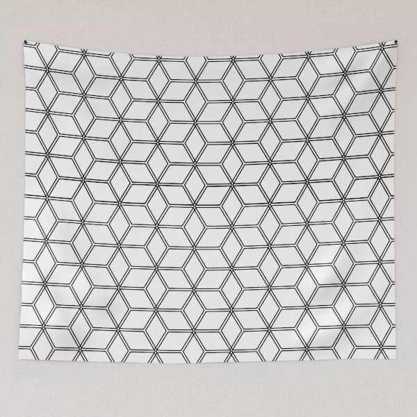 Item preview, Geometric Hive Mind Pattern - Black #375 designed and sold by Natural Collective.