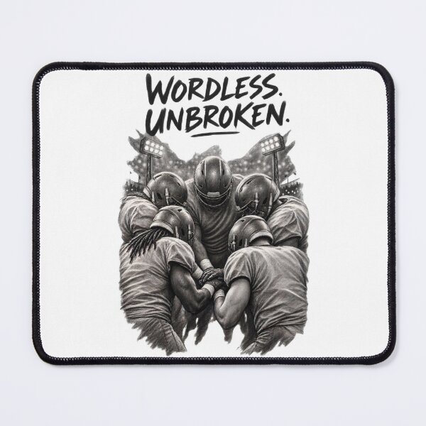 Item preview, Wordless Unbroken Football Huddle Vintage Pencil Sketch Sports Design designed and sold by Locker39.