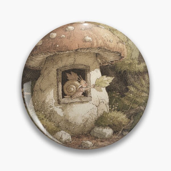 Item preview, Snail Folk Selling Stamps at the Toadstool Window designed and sold by PictorialWhimsy.