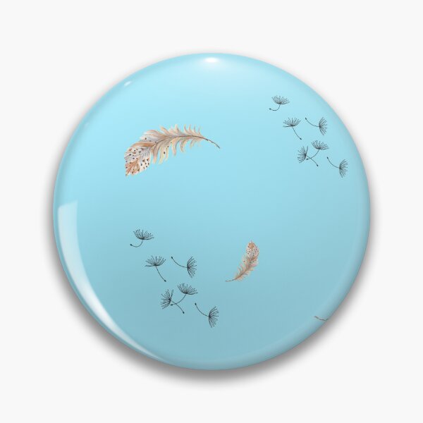 Item preview, Feathers and Dandelions Peaceful Sky Pattern designed and sold by CeciReynaga.
