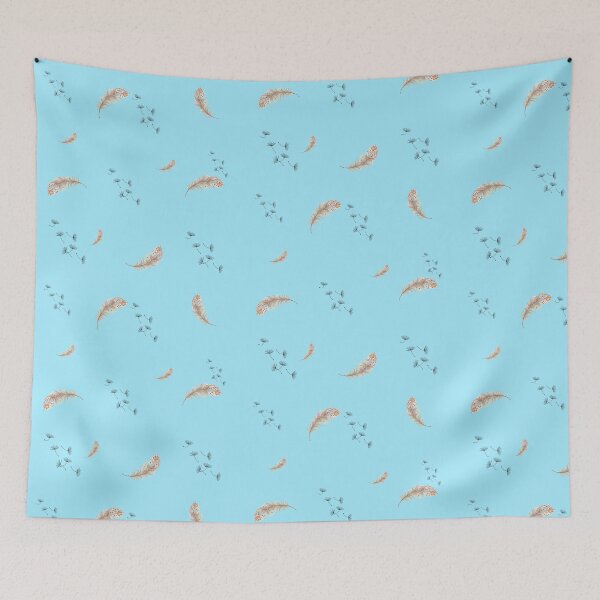 Item preview, Feathers and Dandelions Peaceful Sky Pattern designed and sold by CeciReynaga.