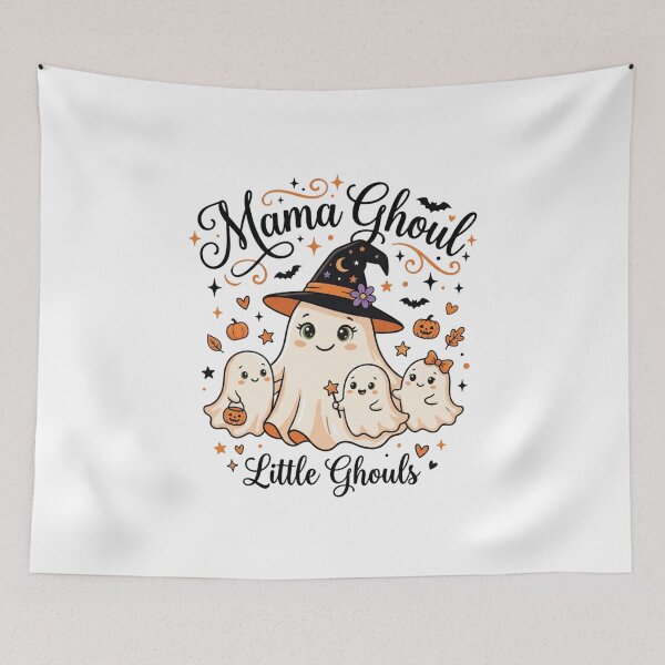 Item preview, Mama Ghoul Cute Halloween Family Matching Ghost Mother and Little Ghouls designed and sold by KreatoLab.