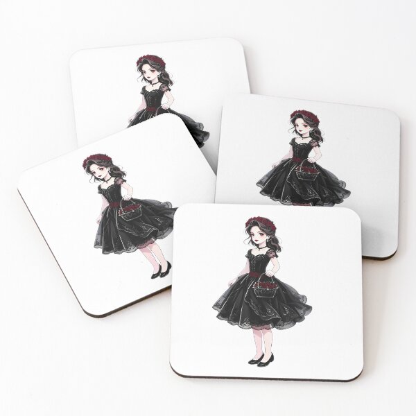 Item preview, Gothic Flower Girl with Red Roses — Whimsigoth Art designed and sold by Bondingbonding.