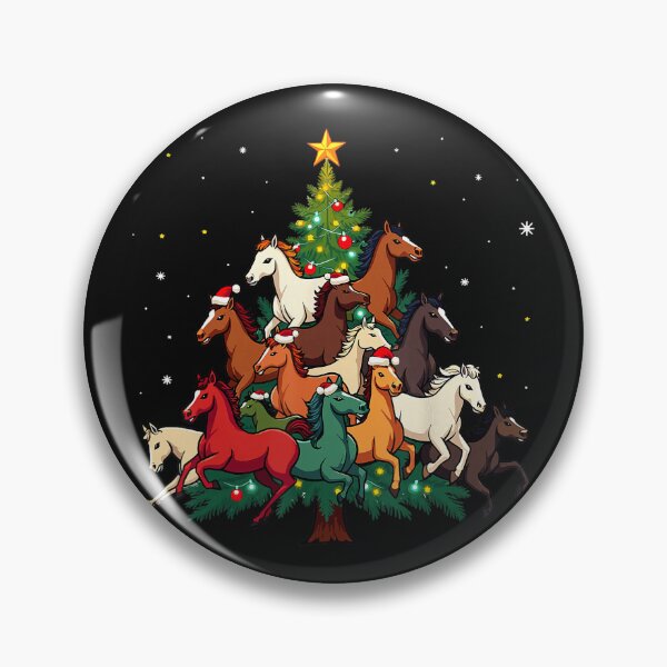 Item preview, Christmas Horses Tree Equestrian Holiday Lover designed and sold by BrockmeyeSB.