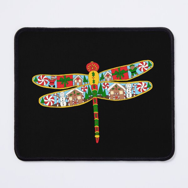 Item preview, Have a Merry Christmas Dragonfly Die Cut designed and sold by JoyousArt4u.
