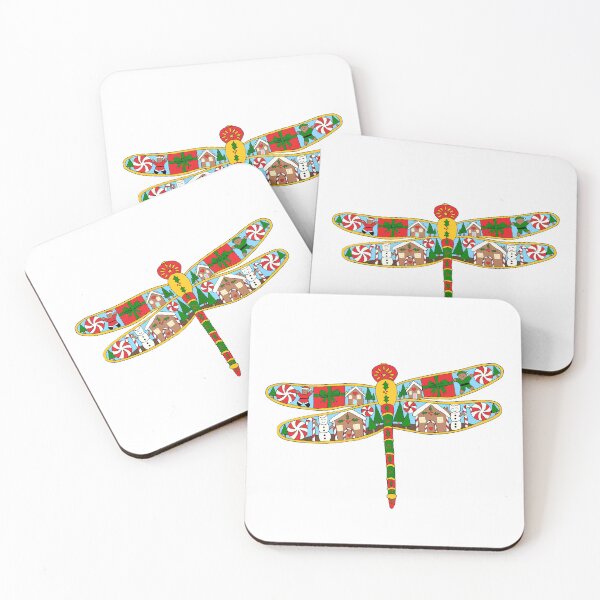 Item preview, Have a Merry Christmas Dragonfly Die Cut designed and sold by JoyousArt4u.