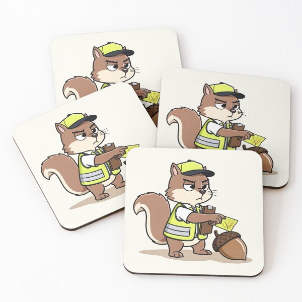 Item preview, Official Squirrel Parking Enforcement Cartoon Art designed and sold by PictorialWhimsy.
