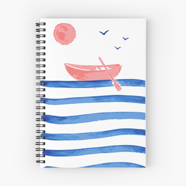 Item preview, Minimalist Row Boat Print, Coastal Art, Ocean Illustration, Beach House Decor, Nautical Artwork designed and sold by Studio pod Burom.