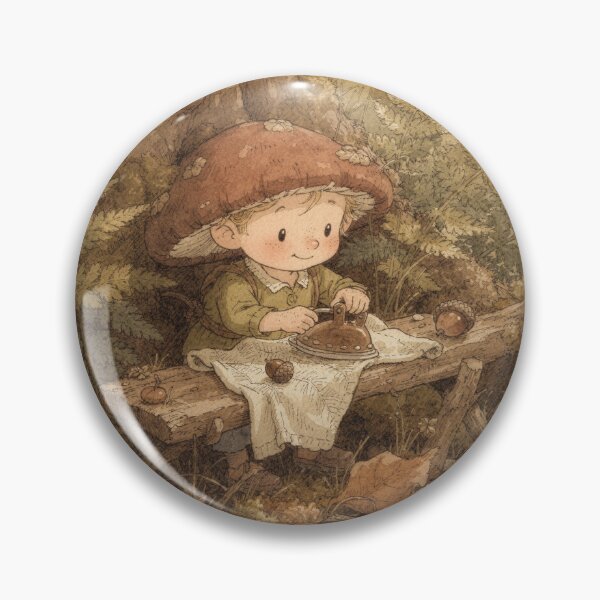 Item preview, Mushroom Sprite Ironing a Tiny Leaf Shirt designed and sold by PictorialWhimsy.