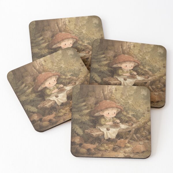 Item preview, Mushroom Sprite Ironing a Tiny Leaf Shirt designed and sold by PictorialWhimsy.