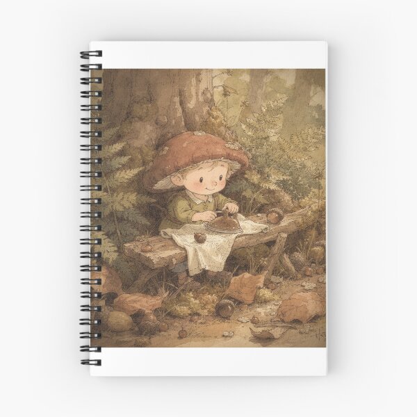 Item preview, Mushroom Sprite Ironing a Tiny Leaf Shirt designed and sold by PictorialWhimsy.