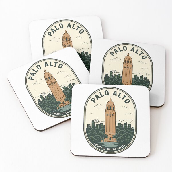 Aperçu de l'œuvre Insigne vintage de la tour Hoover de Palo Alto, Silicon Valley créée et vendue par longo-mikaela.