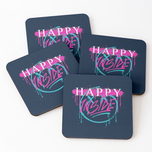 Item preview,  Happy Inside Neon Typography  designed and sold by AdelaSimmons.