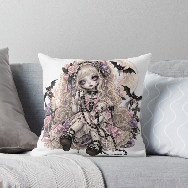 Item preview, Rosary & Ribbons Doll | Pastel Gothic Porcelain Art designed and sold by DmaarGroup.