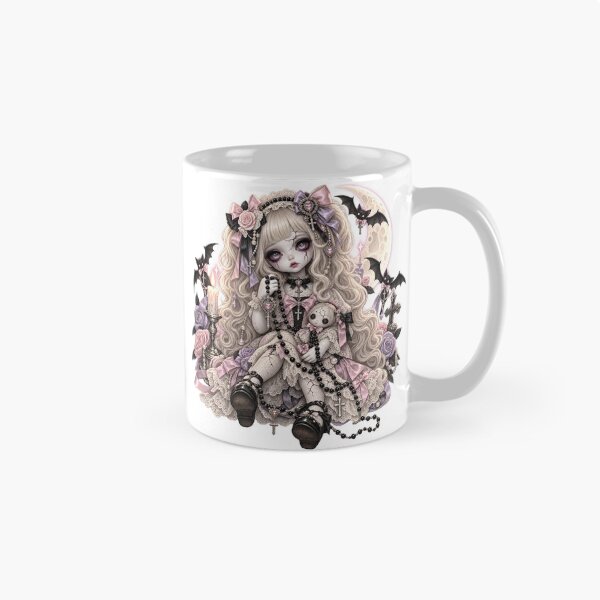 Item preview, Rosary & Ribbons Doll | Pastel Gothic Porcelain Art designed and sold by DmaarGroup.