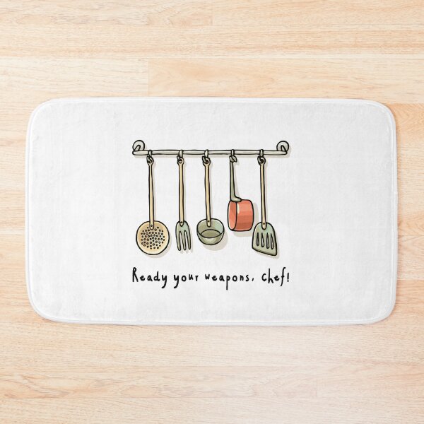 Item preview, Ready Your Weapons, Chef! (on White) designed and sold by PawsitiveMum3.