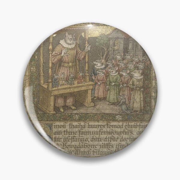 Item preview, Medieval Cat Puppeteer Staging a Mouse Play Manuscript Art designed and sold by PictorialWhimsy.