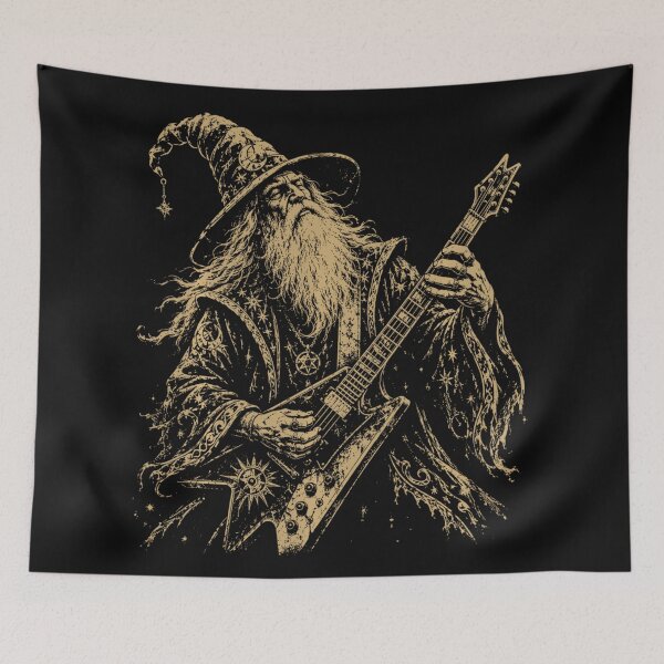 Item preview, Fantasy Wizard Guitar Player Metal Rock Music Gamer designed and sold by CharlieConon.