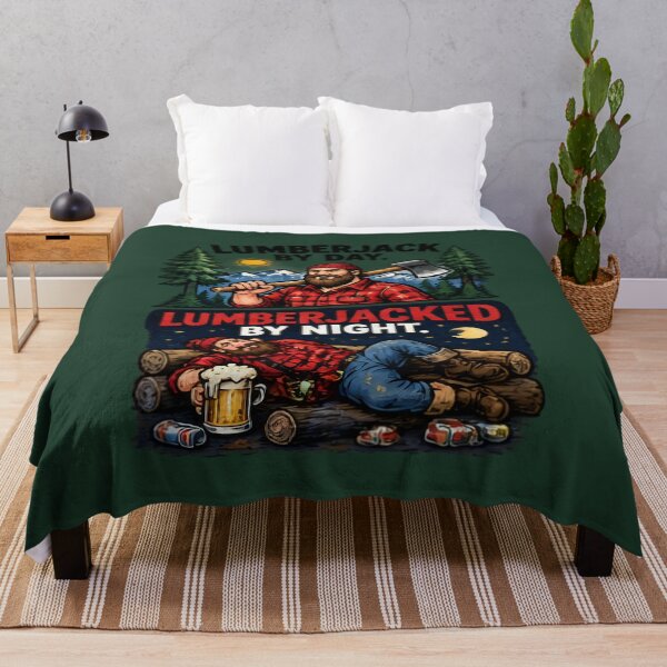 Item preview, Title: Funny Lumberjack Beer Drinking Outdoor Design designed and sold by FABIOLA1970.