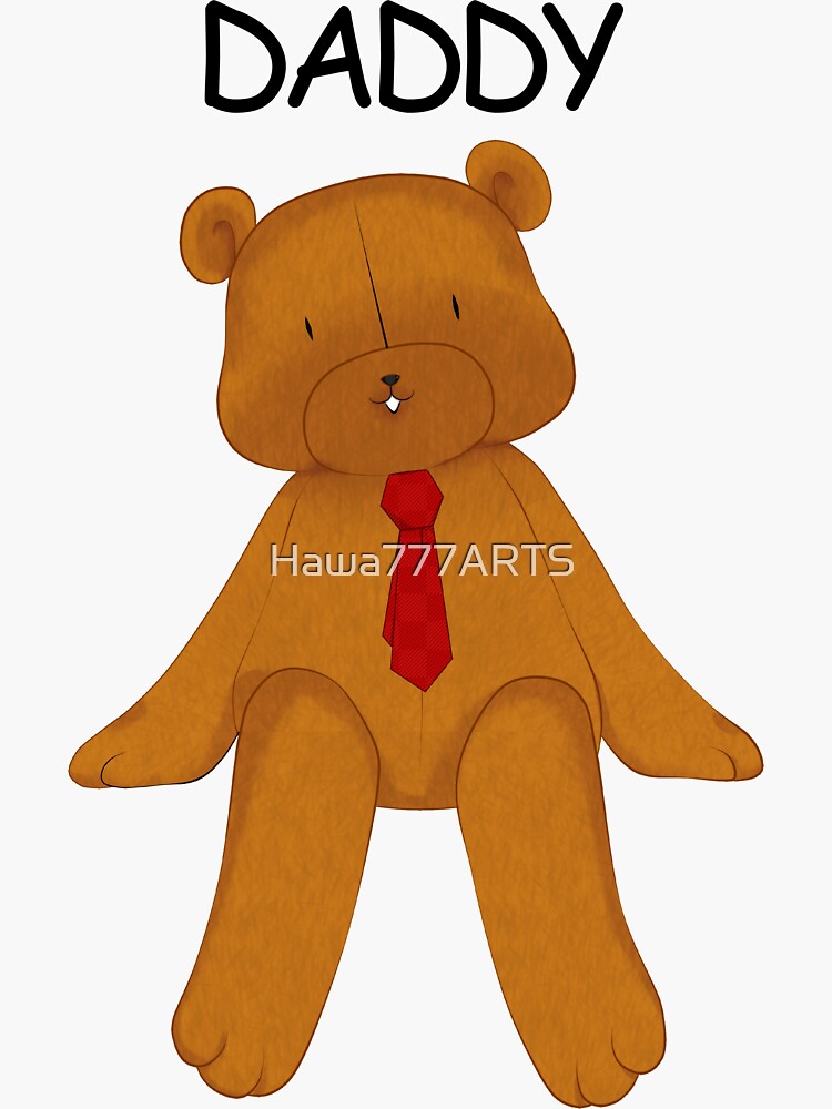Thumbnail 3 of 3, Sticker, Family teddybear - daddy designed and sold by Hawa777ARTS.