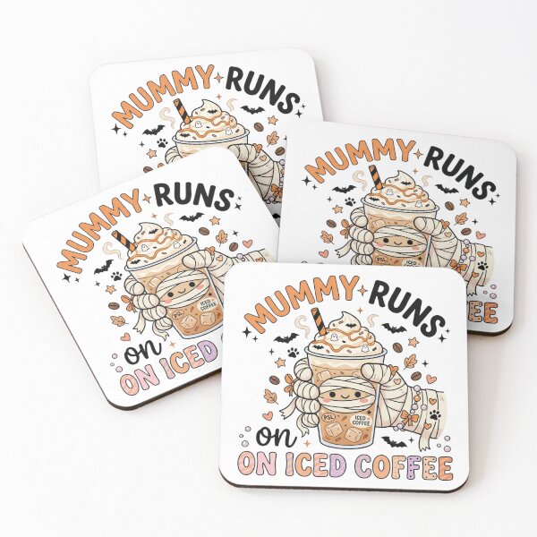 Item preview, Mummy Runs On Iced Coffee Funny Halloween Pumpkin Spice Mom designed and sold by KreatoLab.