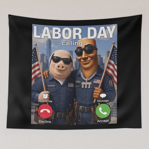 Item preview, Labor Day Calling... American Worker Holiday designed and sold by CharlieConon.
