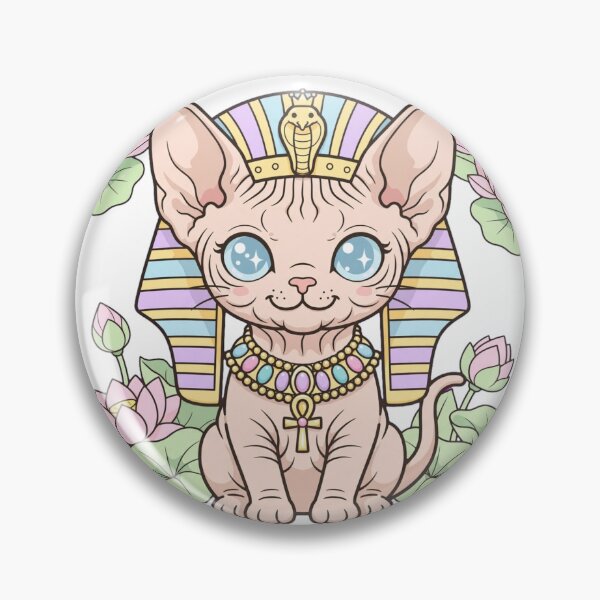 Item preview, Cute Pharaoh Sphynx Cat - Egyptian Lotus designed and sold by Csaba1983.