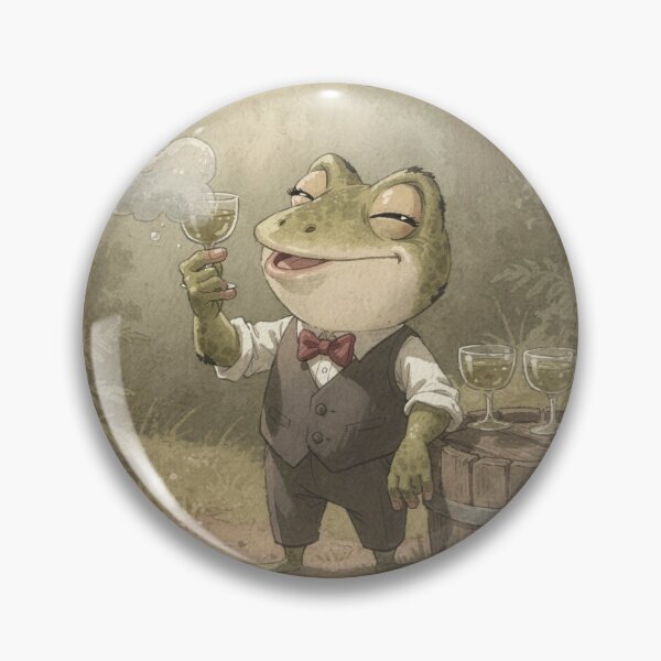 Item preview, Frog Sommelier Sniffing a Cup of Pondwater designed and sold by PictorialWhimsy.