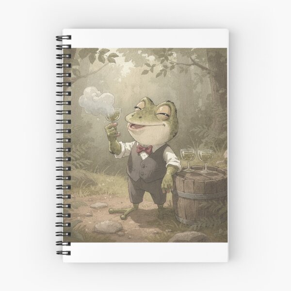 Item preview, Frog Sommelier Sniffing a Cup of Pondwater designed and sold by PictorialWhimsy.