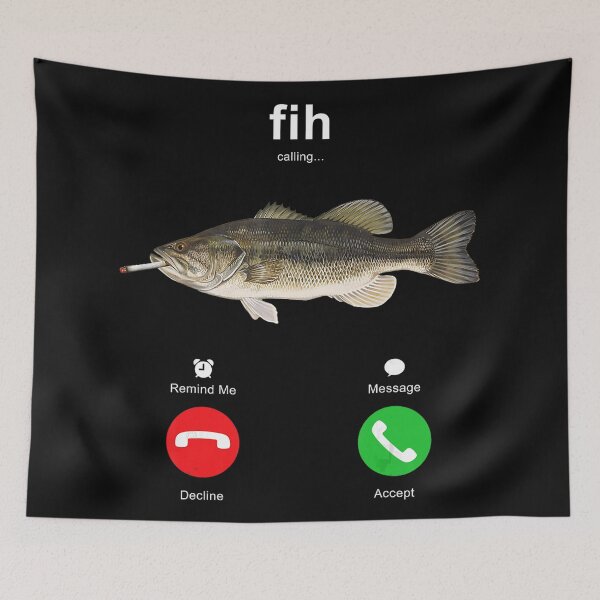 Item preview, Fih Calling Fishing Meme Bass Fisherman Humor Angler designed and sold by CharlieConon.